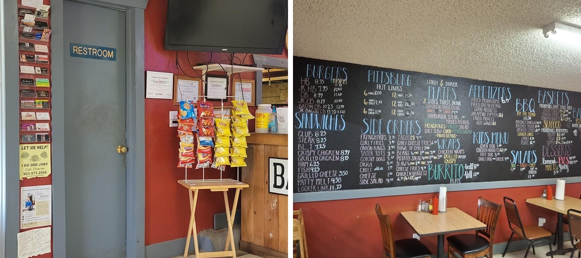Como Burgers and Fries Menu